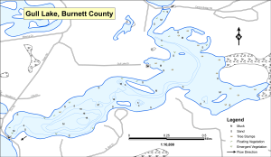 Gull Lake Topographical Lake Map