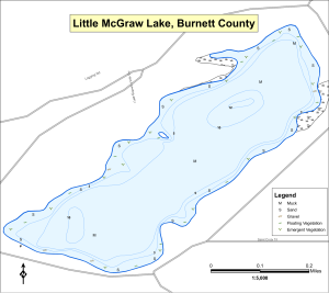 Little McGraw Lake Topographical Lake Map