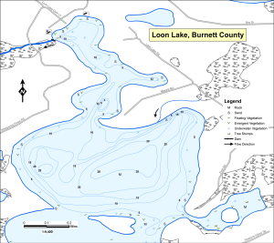 Loon Lake T40NR15WS01 Topographical Lake Map