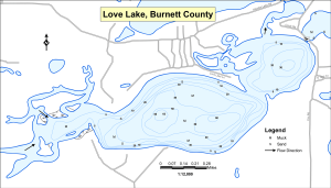 Love Lake Topographical Lake Map