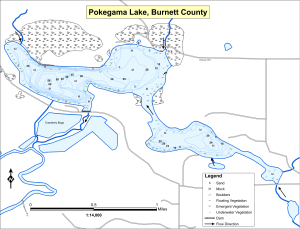 Pokegama Lake Topographical Lake Map