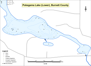 Pokegama Lake Topographical Lake Map