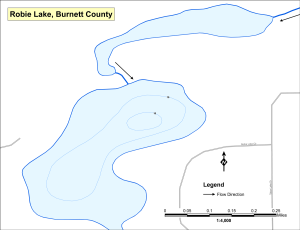 Robie Lake Topographical Lake Map
