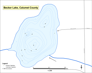 Becker Lake Topographical Lake Map
