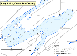 Lazy Lake Topographical Lake Map