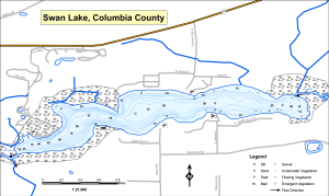 Swan Lake Topographical Lake Map