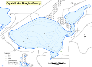 Crystal Lake Topographical Lake Map