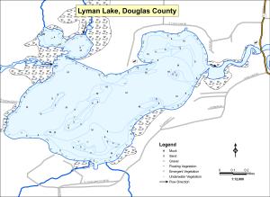 Lyman Lake Topographical Lake Map