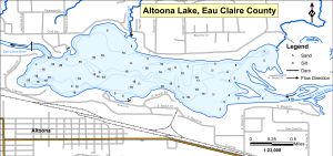 Altoona Lake Topographical Lake Map