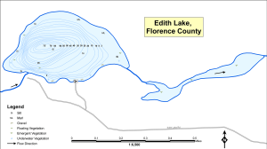 Edith Lake Topographical Lake Map