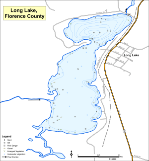 Long Lake T39NR15ES19 Topographical Lake Map