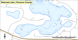 Railroad Lake Topographical Lake Map