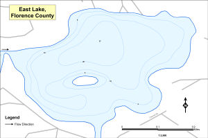 East Lake Topographical Lake Map