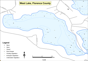West Lake Topographical Lake Map