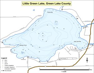 Little Green Lake Topographical Lake Map