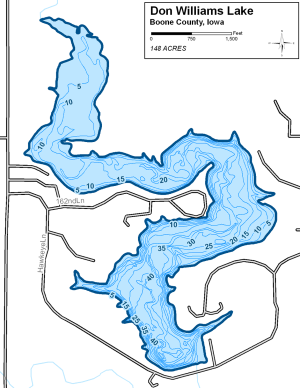 Don Williams Lake Topographical Lake Map
