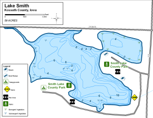 Lake Smith Topographical Lake Map