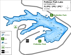 Pollimer Park Lake Topographical Lake Map