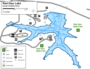 Red Haw Lake Topographical Lake Map