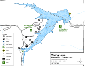 Viking Lake Topographical Lake Map