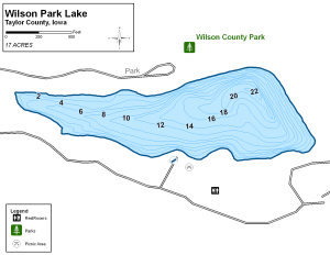 Wilson Park Lake Topographical Lake Map