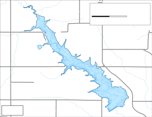 Twelve Mile Creek Lake Topographical Lake Map