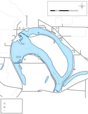 Horseshoe Lake Topographical Lake Map