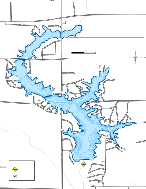 Pana Lake Topographical Lake Map