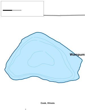 Wampum Lake Topographical Lake Map