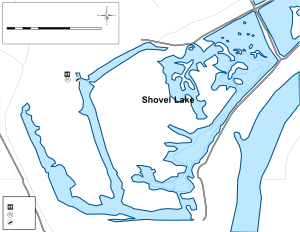 Shovel Lake Topographical Lake Map