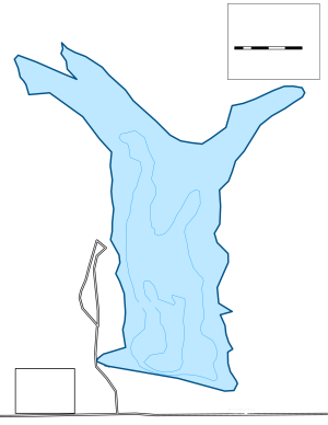 Omaha City Resevoir Topographical Lake Map
