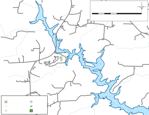 Kinkaid Lake (West) Topographical Lake Map