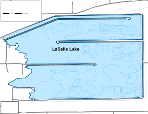 Lasalle Lake Topographical Lake Map