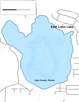East Loon Lake Topographical Lake Map