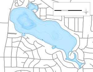 Gages Lake Topographical Lake Map