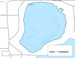 Miltmore Lake Topographical Lake Map