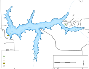 Gillespie New City Lake Topographical Lake Map