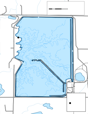 Baldwin Lake Topographical Lake Map