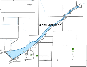 Spring Lake North Topographical Lake Map