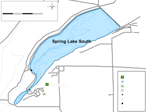 Spring Lake South Topographical Lake Map