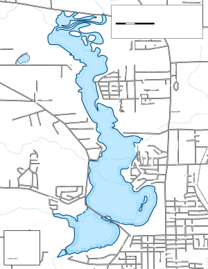 Vermillion Lake Topographical Lake Map