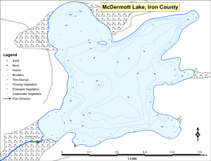McDermott Lake Topographical Lake Map