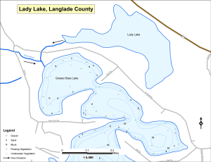 Lady Lake Topographical Lake Map