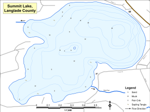 Summit Lake Topographical Lake Map