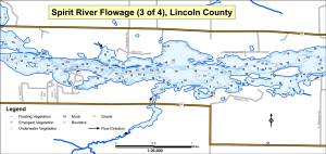 Spirit River Flowage (3 of 4) Topographical Lake Map