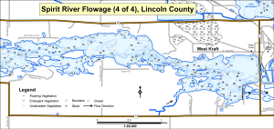 Spirit River Flowage (4 of 4) Topographical Lake Map