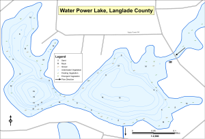 Water Power Lake Topographical Lake Map