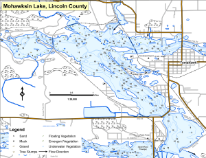 Mohawksin Lake Topographical Lake Map