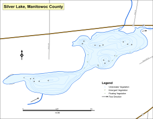 Silver Lake Topographical Lake Map