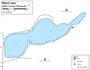 Blind Lake Topographical Lake Map